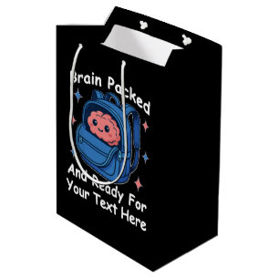 Schattige Op-Back-to-School Aanpasbare “Hersenen K Medium Cadeauzakje