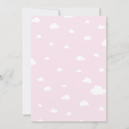 Schattige op Cloud 9 Baby shower Kaart (Achterkant)