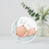 Schattige op Cloud 9 Baby shower Kaart (Staand voorkant)