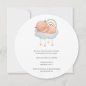 Schattige op Cloud 9 Baby shower Kaart (Achterkant)