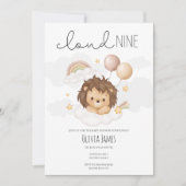 Schattige op Cloud 9 Baby shower Kaart (Voorkant)