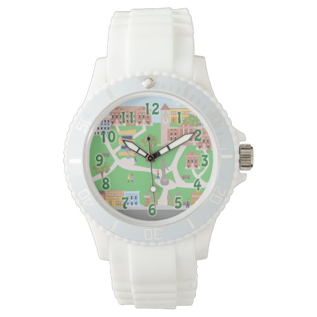 Schattige op de universiteitscampus horloge (Voorkant)