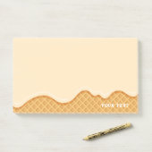 Schattige op maat gemaakt ijs Vanille Post-it® Notes (Op bureau)