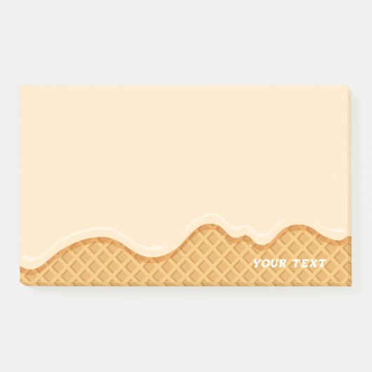 Schattige op maat gemaakt ijs Vanille Post-it® Notes (Voorkant)