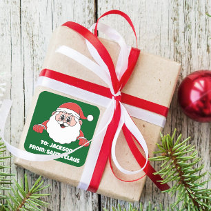 Schattige Op Maat Gemaakte Groene Van Sinterklaas Vierkante Sticker