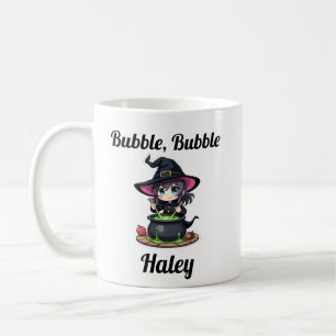 Schattige op maat gemaakte heks voor Halloween Koffiemok