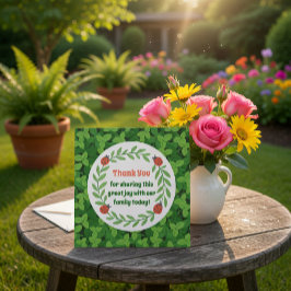 Schattige op maat gemaakte lieveheersbeestje en bl bedankkaart