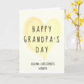 Schattige opa-dag voor Vaderdag Kaart (Gele Bloem)
