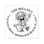 Schattige opa thema  zelfinktende stempel (Design)