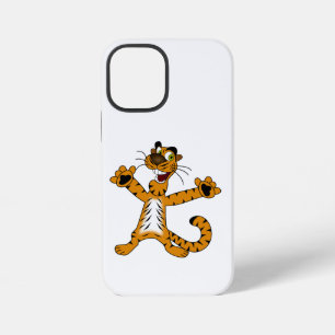 SCHATTIGE OPGETOGEN GEVLEKTE BRUINGELE TIJGER iPhone 12 MINI HOESJE