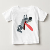 Schattige Opgewonden Cartoon Wolf Baby T-Shirt (Voorkant)