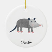 Schattige Opossum gepersonaliseerd Keramisch Ornament (Achterkant)