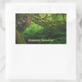 Schattige orang-oetan spelen in het Oerwoud Sticke Rechthoekige Sticker (Tas)