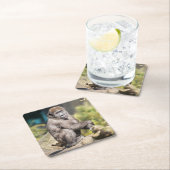 Schattige Orangutan Cub die gewoon uitkoelen Kartonnen Onderzetters (Insitu)