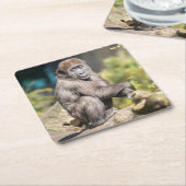 Schattige Orangutan Cub die gewoon uitkoelen Kartonnen Onderzetters (Schuin)