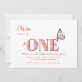 Schattige Oranje 1e verjaardagsfeest Kaart (Voorkant)