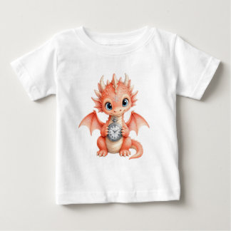 Schattige Oranje Baby Draak met Zakhorloge Kindere