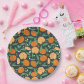 schattige oranje citruspartij papieren bordje (Feest)