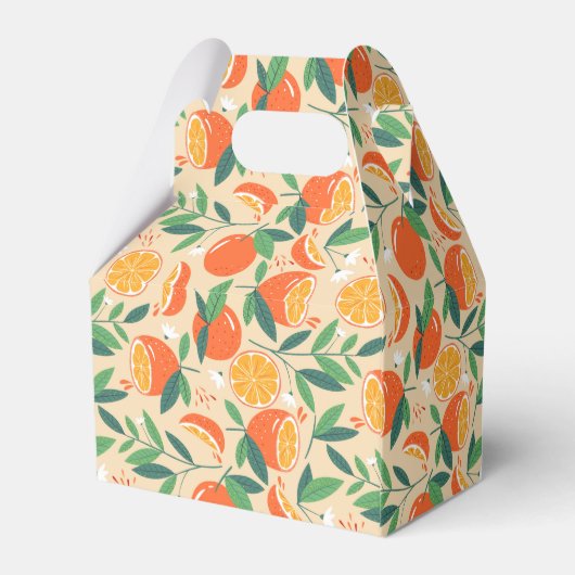 schattige oranje citrusvruchtenpartij bedankdoosjes (Achterkant)