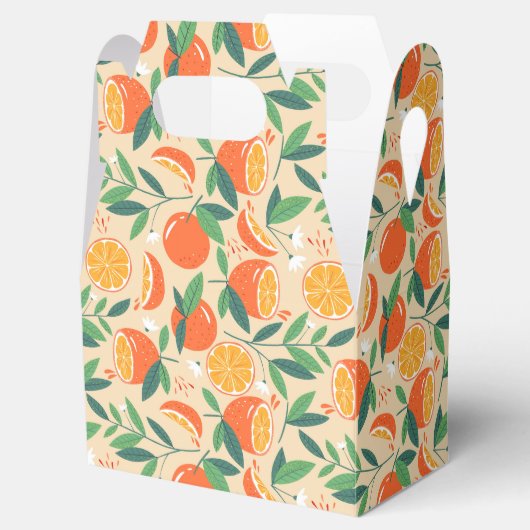 schattige oranje citrusvruchtenpartij bedankdoosjes (Geopend)