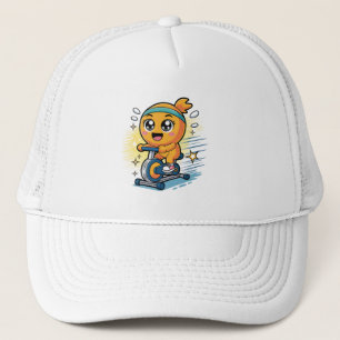 Schattige Oranje Fiets Trainingsfiets Cartoon Work Trucker Pet
