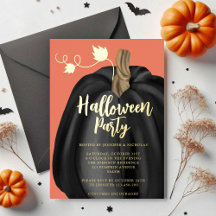 Schattige Oranje Gouden Pompoen Halloween Feestje 