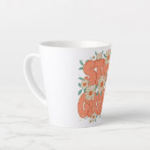 Schattige Oranje Hippie Typografie Latte Mok (Linkerhoek)