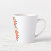 Schattige Oranje Hippie Typografie Latte Mok (Rechts)