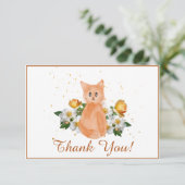 Schattige Oranje Kat Hartelijk dank Bedankkaart (Staand voorkant)