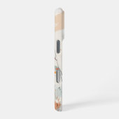 Schattige Oranje Kattenillustratie Gepersonaliseer iPhone Hoesje (Rechterkant)