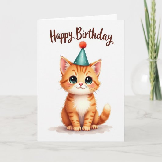 Schattige Oranje Kittens Kaart (Voorkant)