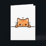 Schattige Oranje Kittige Kat die naar Jou gluurt S Kaart<br><div class="desc">Schattige Oranje Kittige Kat die naar Jou gluurt Sinaasappel Kat Liefhebber _1</div>