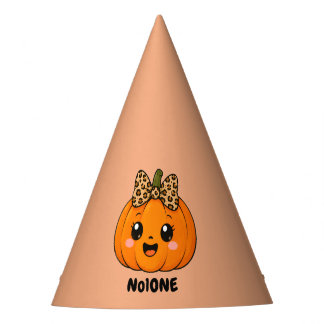 Schattige Oranje Kleine Pompoen Halloween Aangepas Feesthoedjes