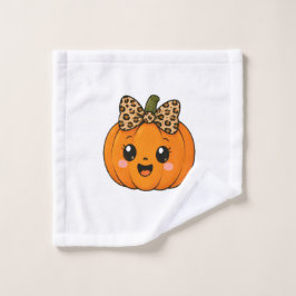 Schattige Oranje Kleine Pompoen Halloween Aangepas Washandje