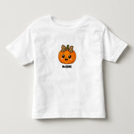 Schattige Oranje Kleine Pompoen Halloween Aanpasse Kinder Shirts