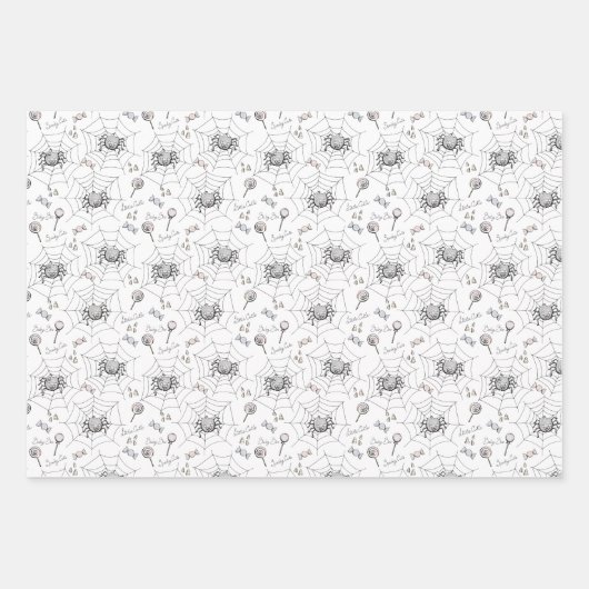 Schattige Oranje pompoen Halloween Baby shower Inpakpapier Vel (Voorkant 2)