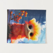 Schattige Oranje schepsel Wandkleed (Voorkant (horizontaal))