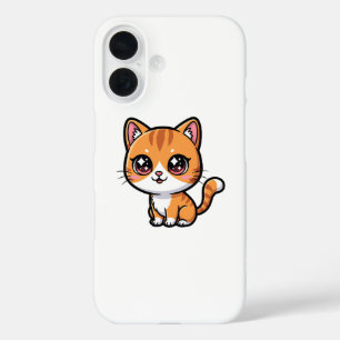 Schattige oranje tabby cartoon kat iPhone 16 hoesje