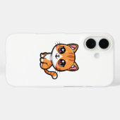 Schattige oranje tabby cartoon kat Case-Mate iPhone case (Achterkant (horizontaal))
