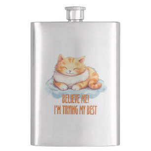 Schattige Oranje Tabby Cat- Ik probeer mijn best Flacon