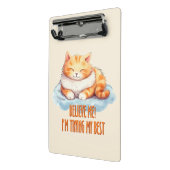 Schattige Oranje Tabby Cat- Ik probeer mijn best Mini Klembord (Angled2)