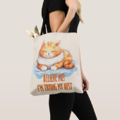 Schattige Oranje Tabby Cat- Ik probeer mijn best Tote Bag (Dichtbij)