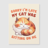 Schattige Oranje Tabby Cat- Sorry dat ik te laat b (Voorkant)