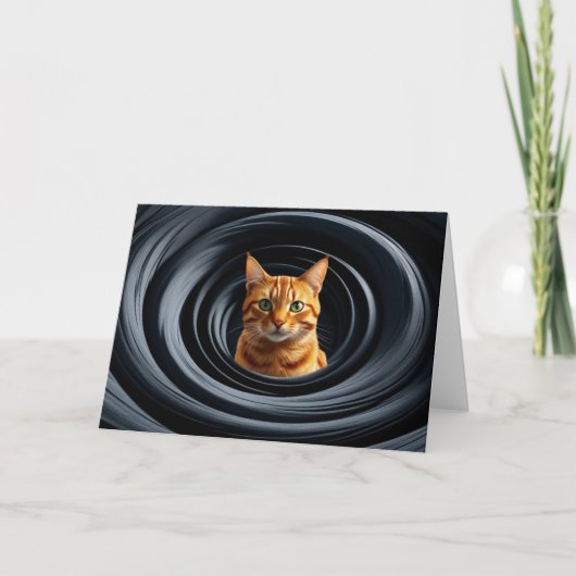 Schattige Oranje Tabby Gyre Kaart (Voorkant)
