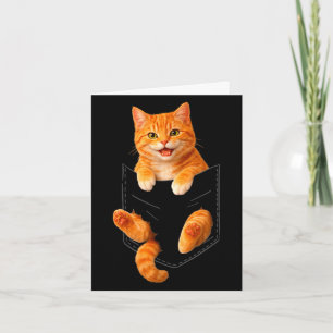 Schattige oranje tabby kat grappige zak kat vader kaart