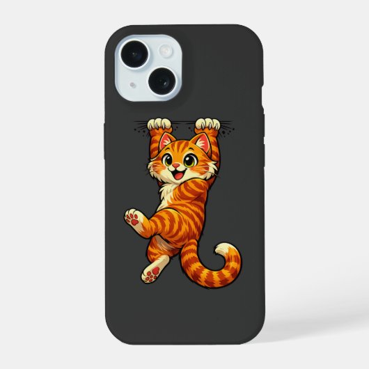 Schattige oranje tabby kat iPhone 15 case (Achterkant)