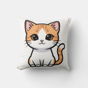 Schattige Oranje Tabby Kat Kussen