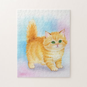 Schattige Oranje Tabby Kat Legpuzzel