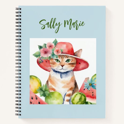 Schattige oranje tabby kat notitieboek (Voorkant)