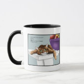 Schattige Oranje Tabby Kat Snoepjes Grappig Wachte Mok (Links)